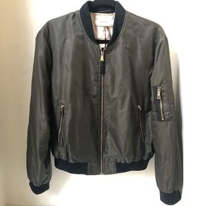 Zara olive green bomber jacket size M